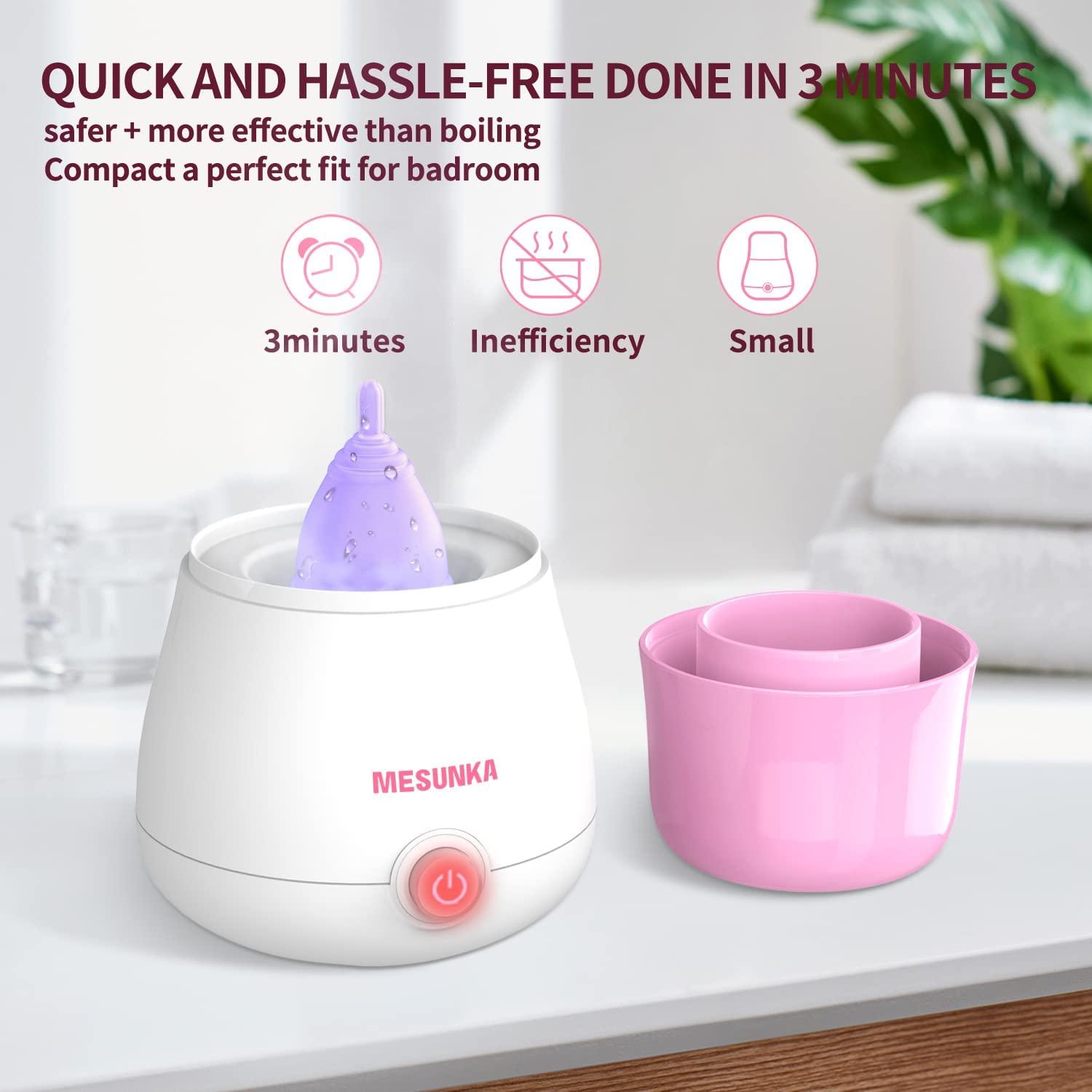 MESUNKA Menstrual Cup Steamer Sterilizer Cleaner, Portable Period Cup