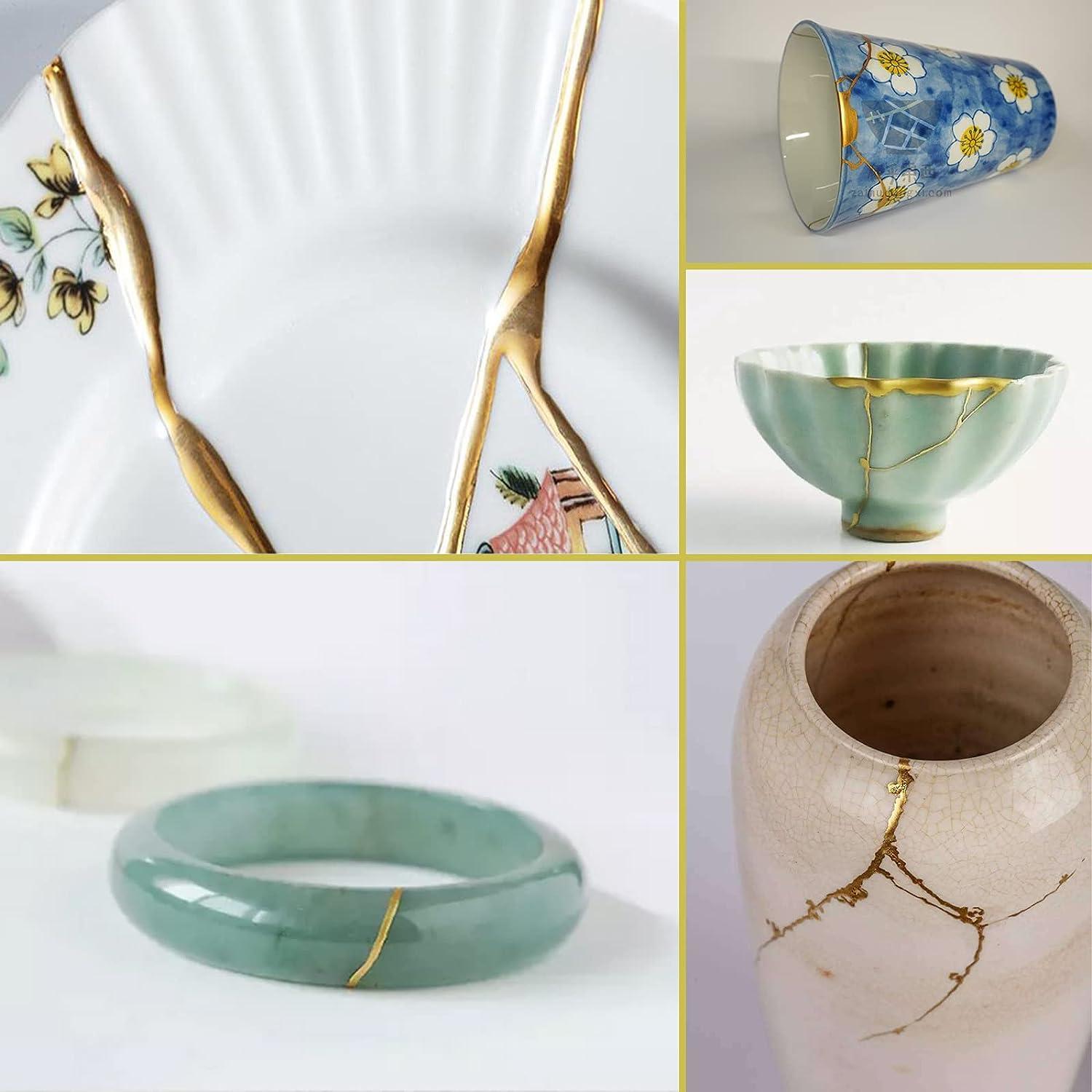 Kintsugi Repair Kit Gold, Kintsugi Kit Repairs Broken Ceramics, Glass,  Jade
