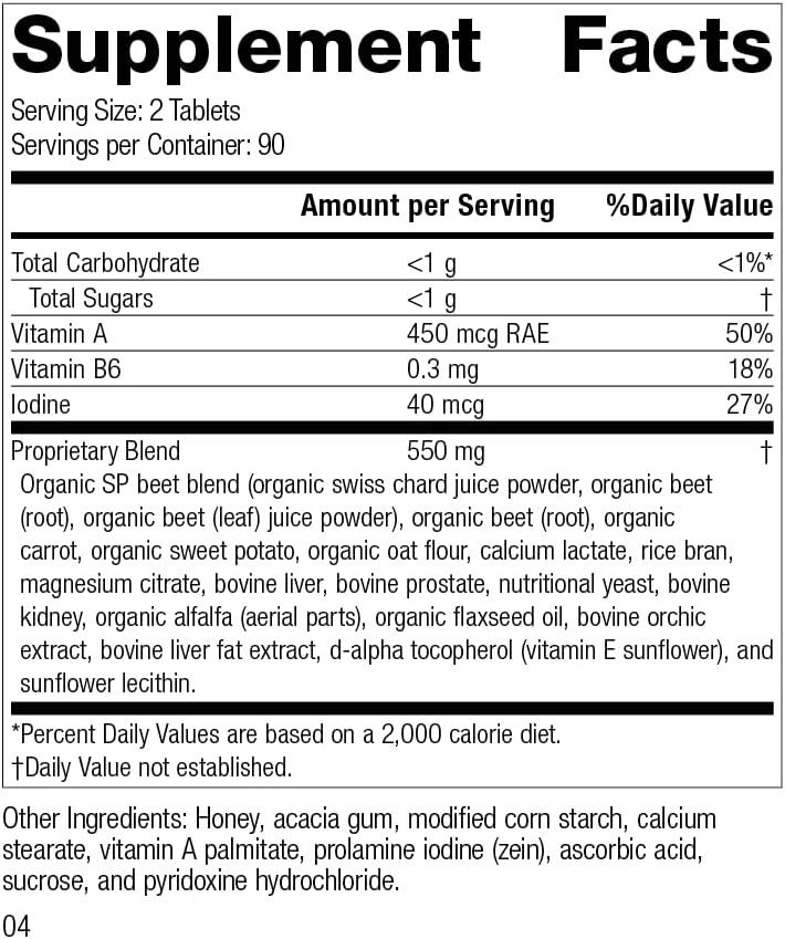 Standard Process AF Betafood GlutenFree Liver Support, Cholesterol