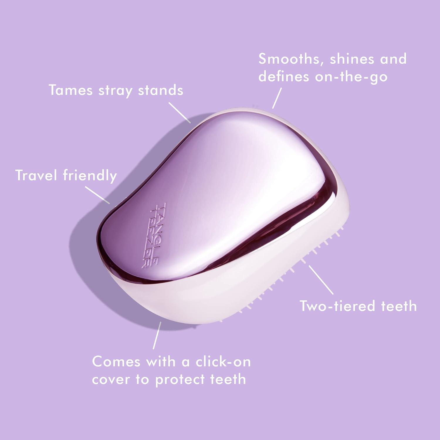 Tangle Teezer Compact Styler Detangling Hairbrush - Lilac Gleam Purple ...