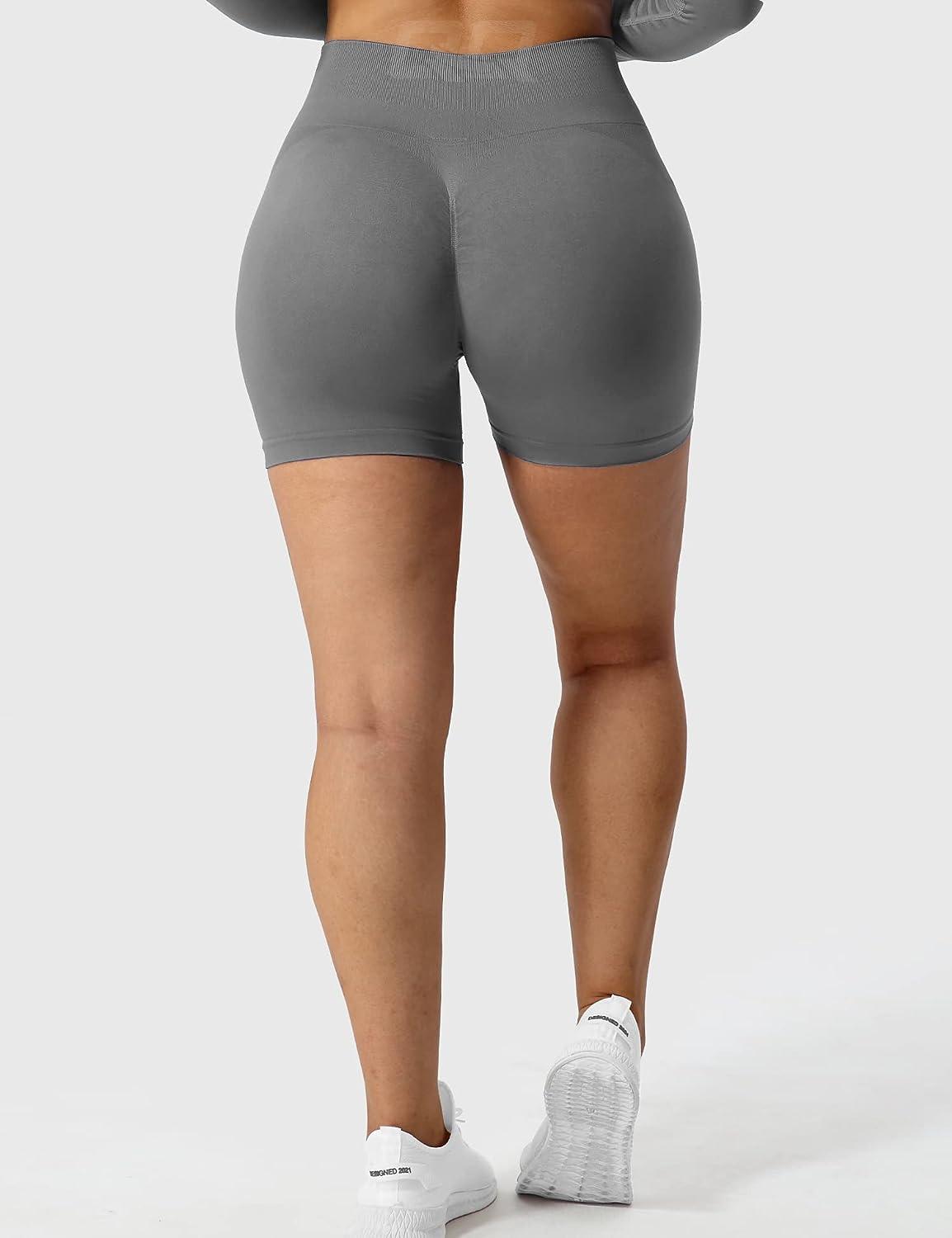 3 Piece Workout Shorts Womens Seamless High Waist Butt Lifting Scrunch Yoga  Gym Shorts