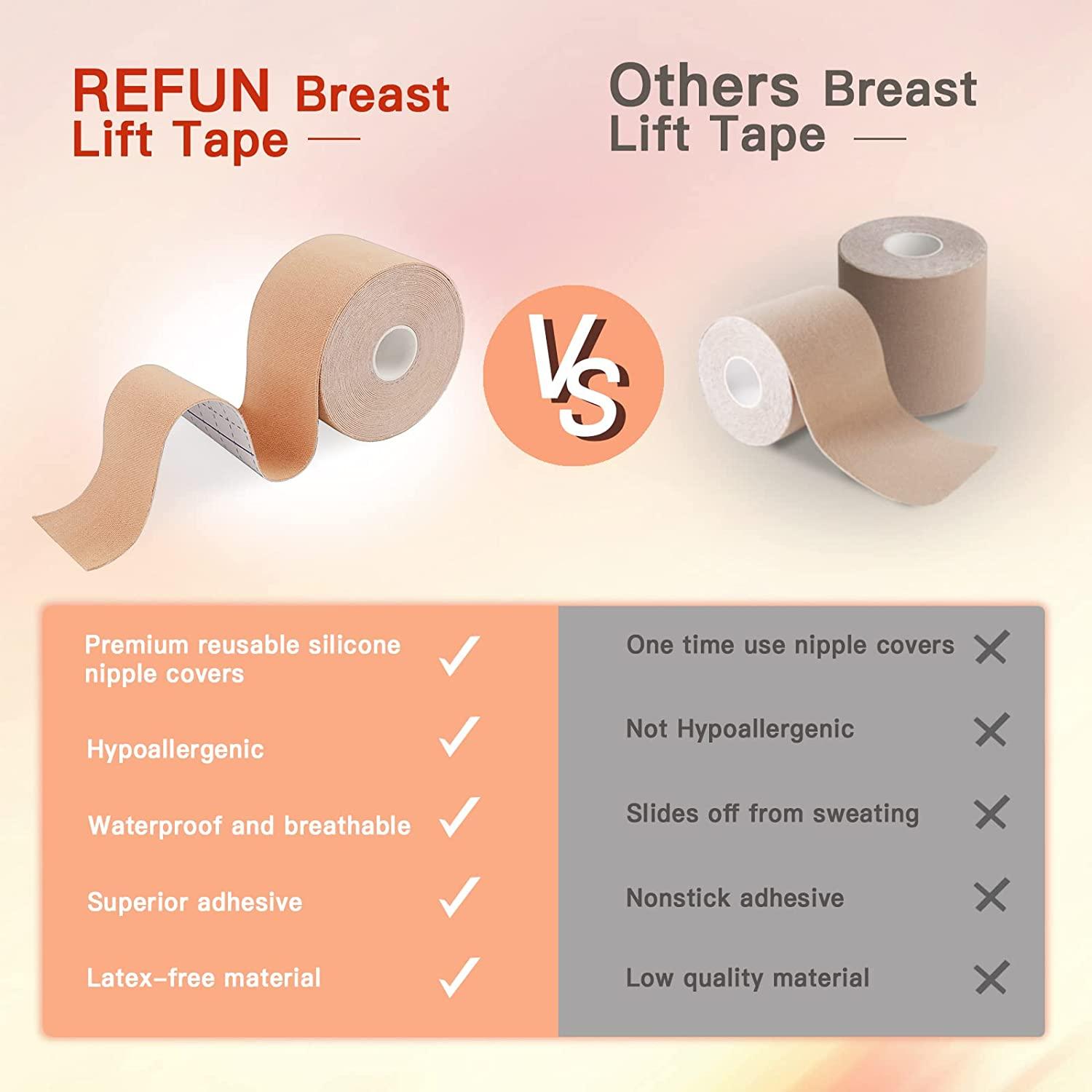  Boob Tape, Body Tape for Breast Lift with 2 Pcs