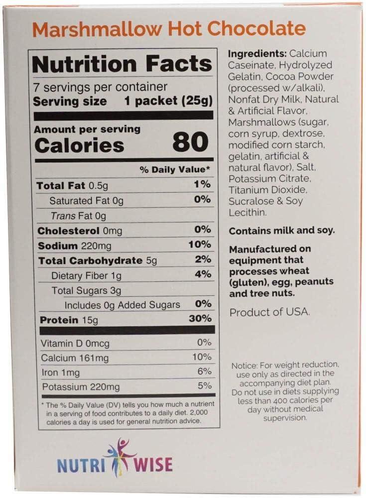 NutriWise Marshmallow Hot Chocolate Healthy Diet Drink High