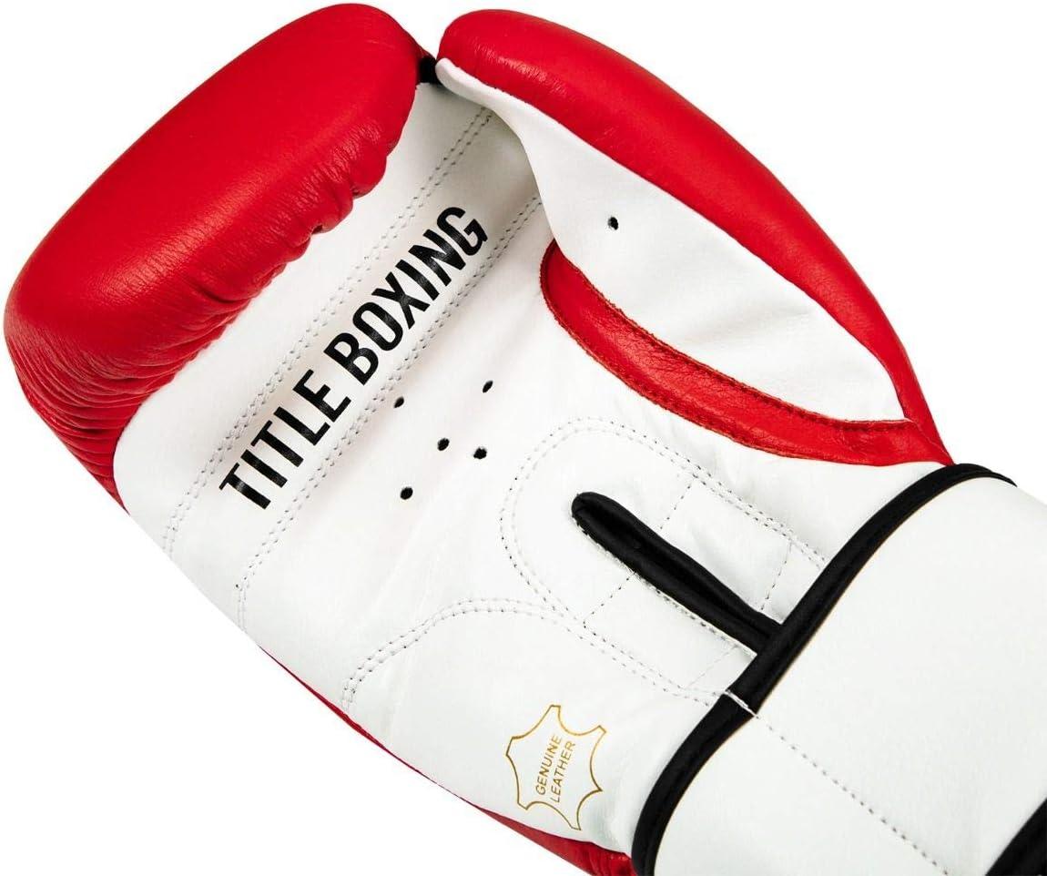 Title Boxing Premier Leather Super Bag Gloves 2.0 - Red/White XL