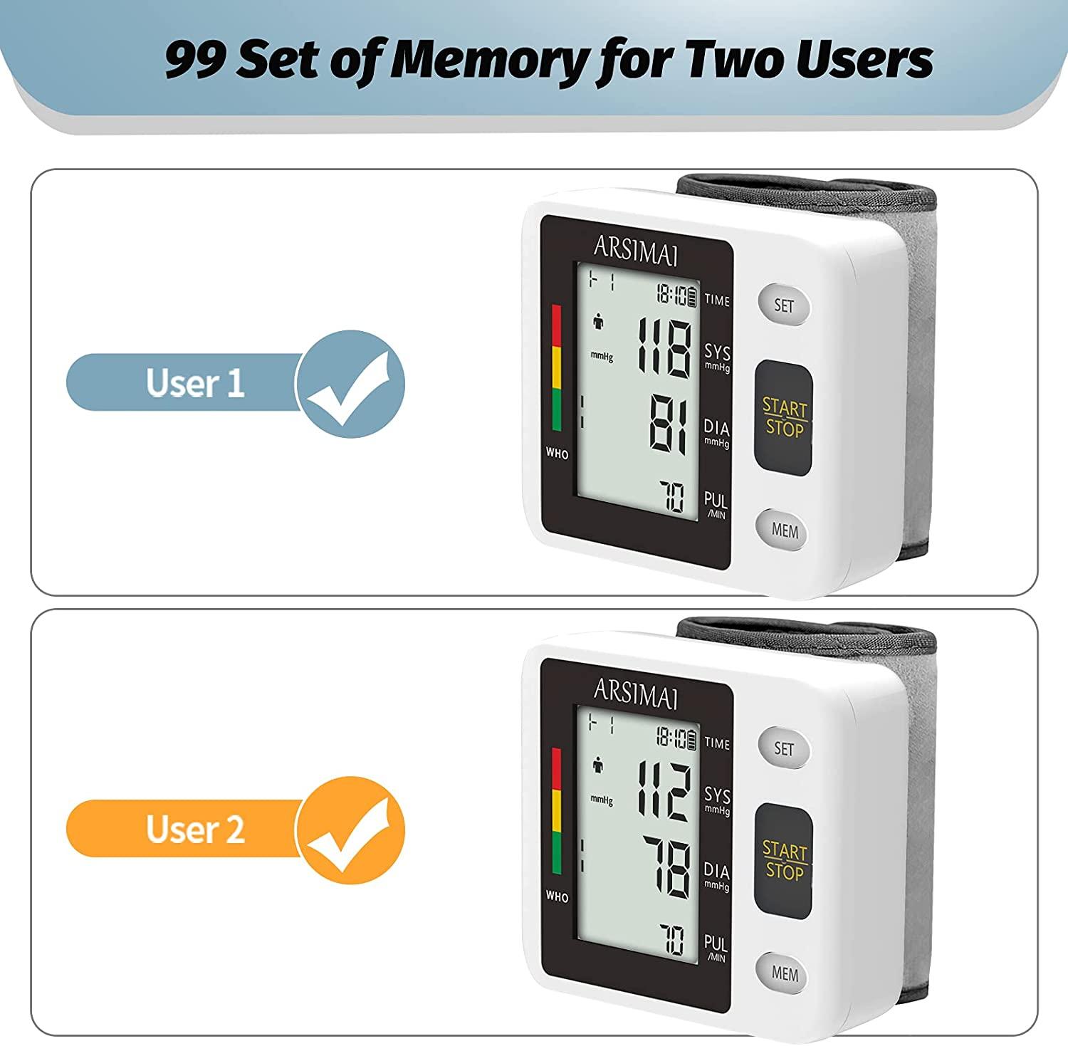 Blood Pressure Monitor Wrist Accurate Automatic High Blood Pressure