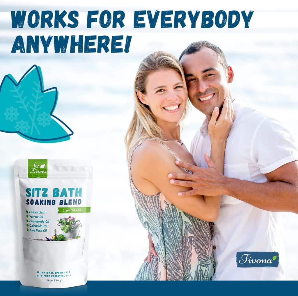 Fivona All Natural Sitz Bath Soaking Blend for Hemorrhoid Fissure