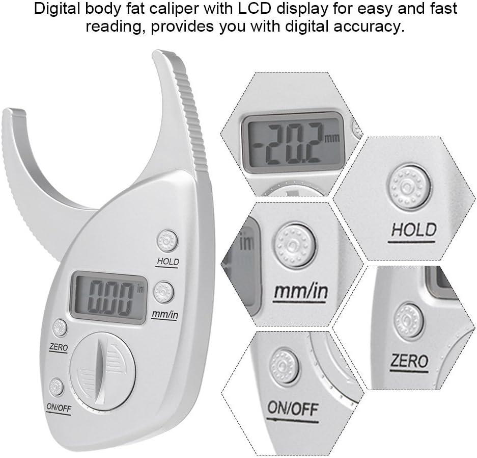 Feadem Body Fat Caliper, Digital Body Fat Caliper Skinfold Caliper LCD
