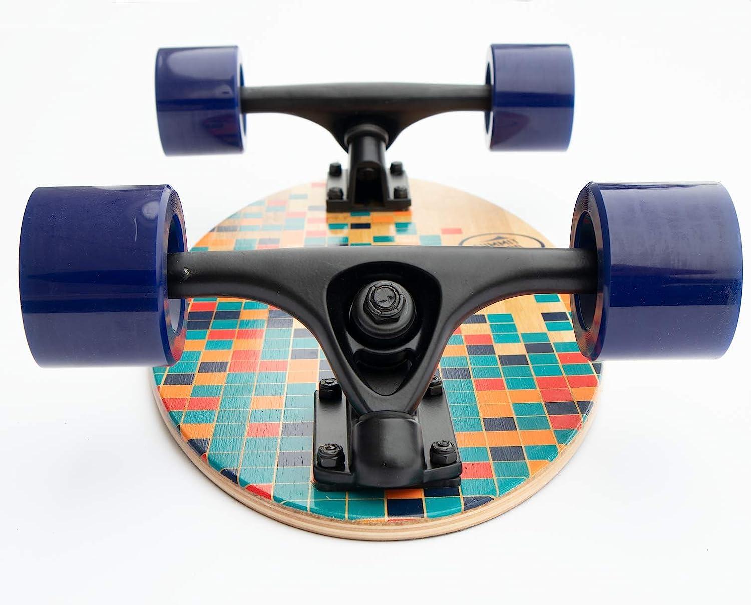Summit Board Co Short Longboard Skateboard Deck with Precision Bearings