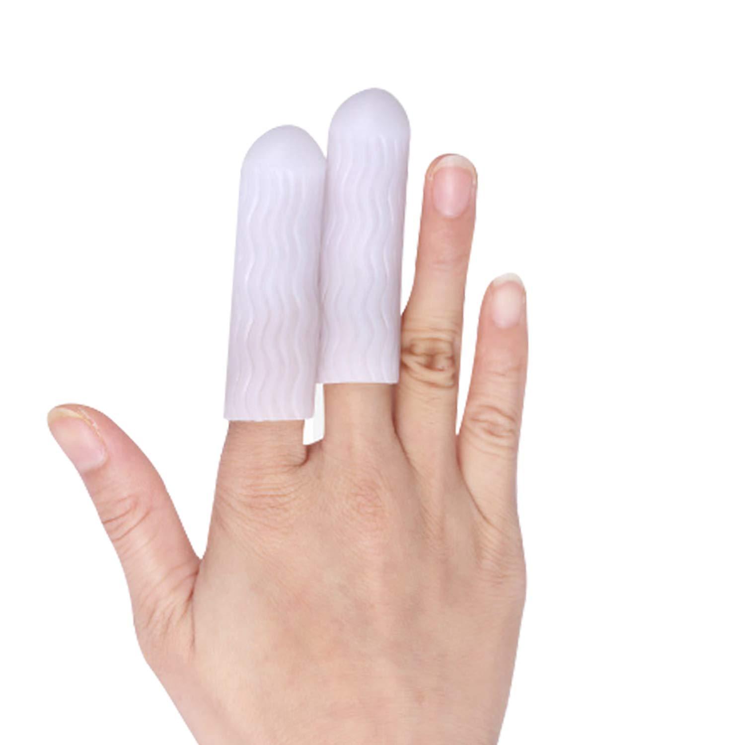 10 Pcs Silicone Finger Protectors Gel Finger Support Finger Sleeves