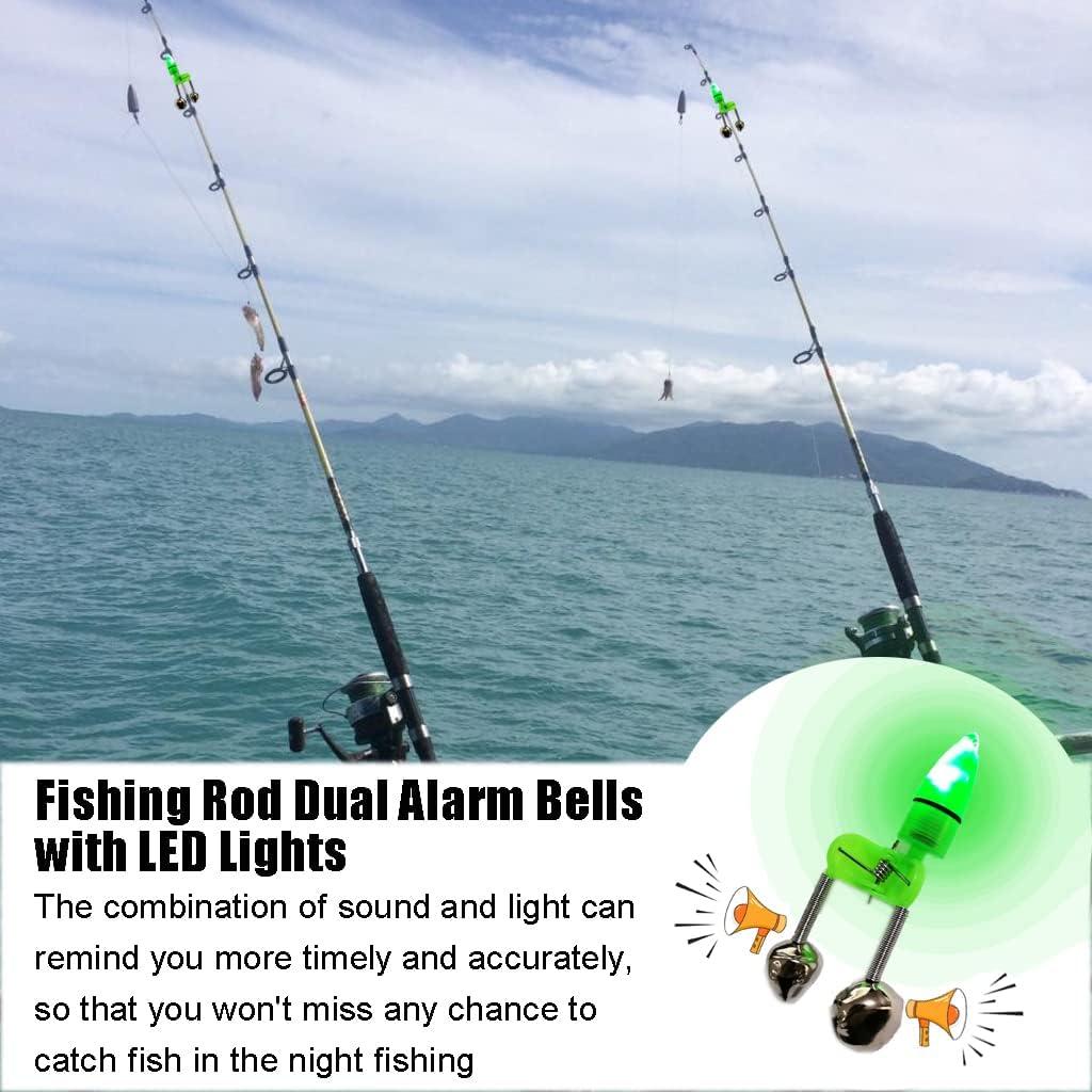 JZTang Fishing Bells with Lights 20 Pcs LED Night Fishing Lights