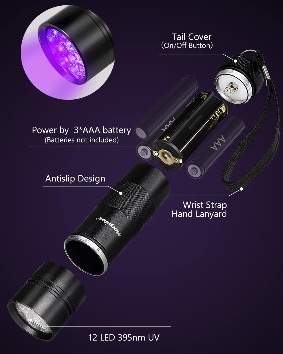 High Power UV Flashlight Kit