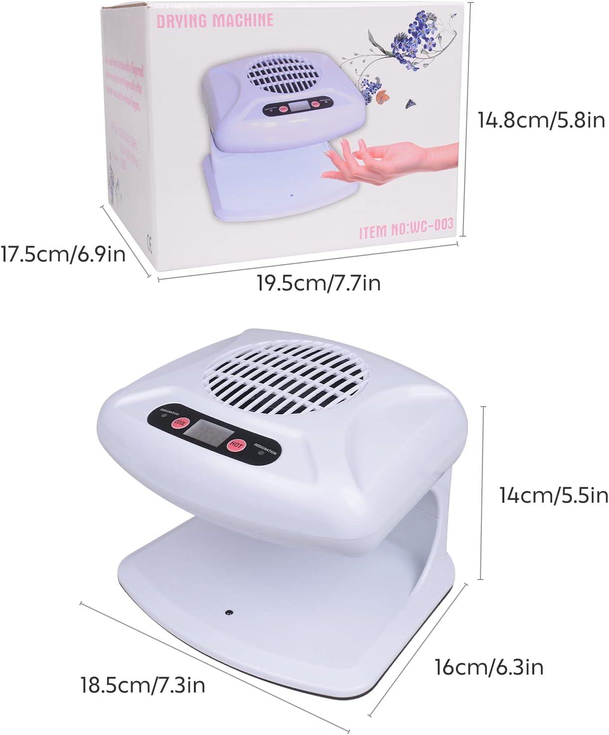 Air Nail Dryer with Automatic Sensor, 300W Timing Air Nail Fan Blow