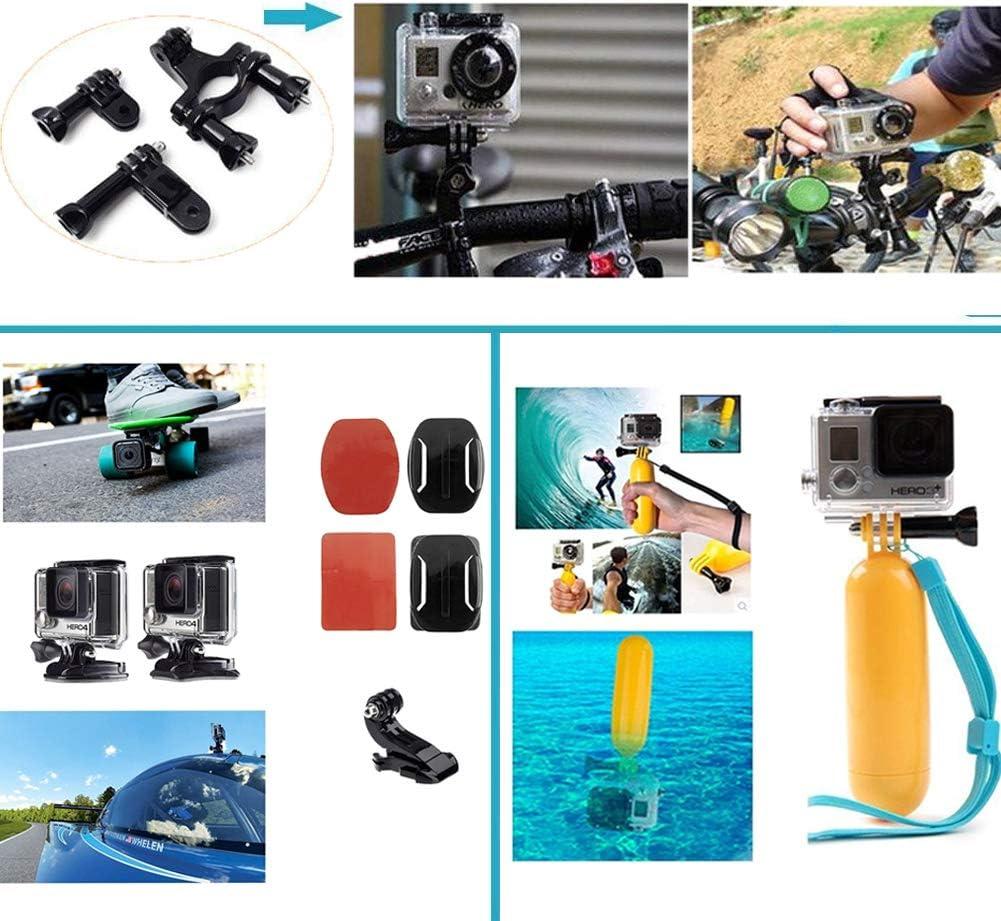 SmilePowo 51-in-1 Action Camera Accessories Kit for GoPro Hero 11 10 9 8 Max 7 6 5 4 3 3+ 2 1 Black GoPro 2018 Session Fusion Silver White Insta360 DJI AKASO APEMAN YI Campark XIAOMI Action Camera