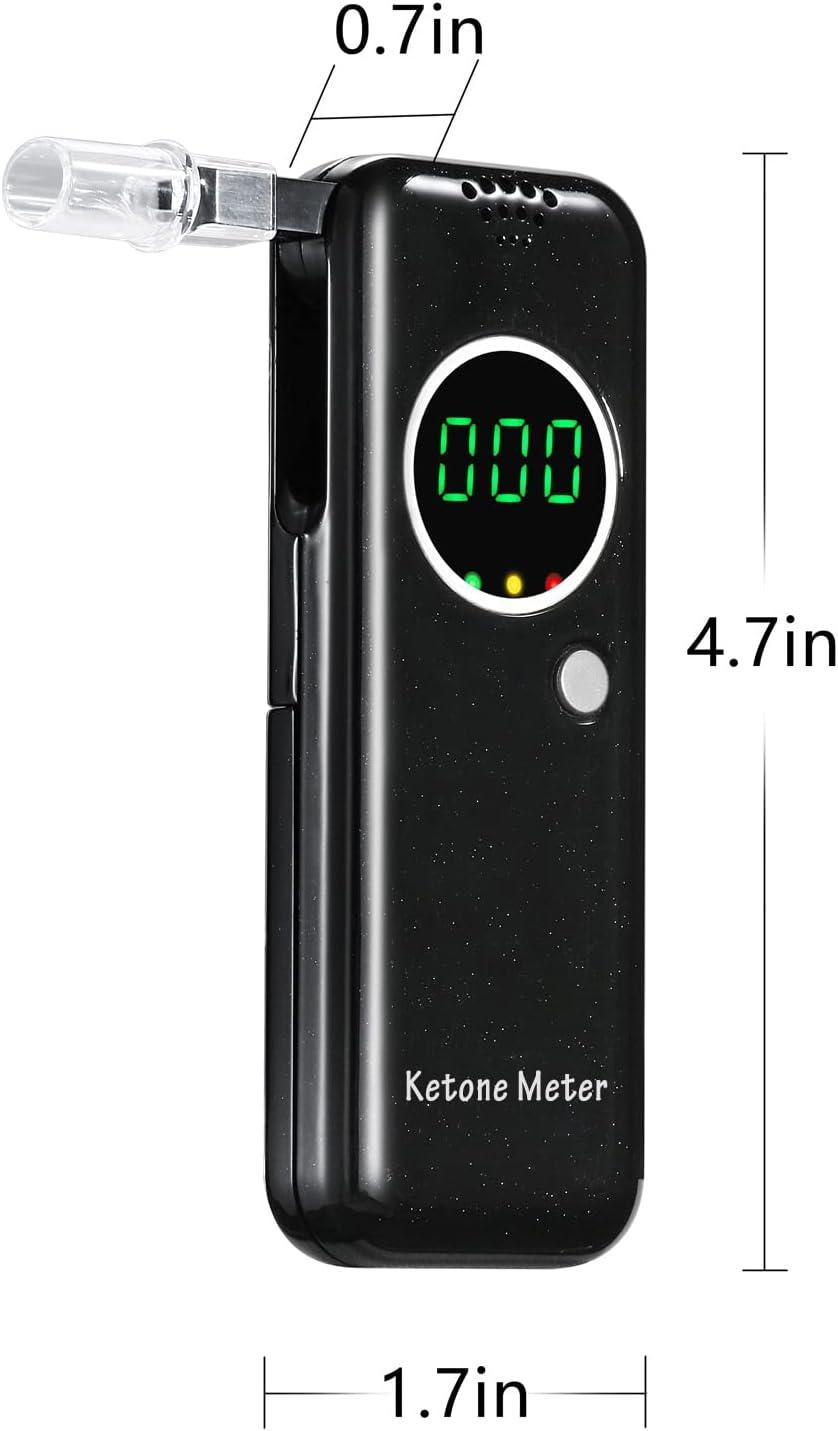 Lencool Ketone Breath Meter for Ketosis Testing Keto Test Kit with 10PC  MouthpiecesBlack