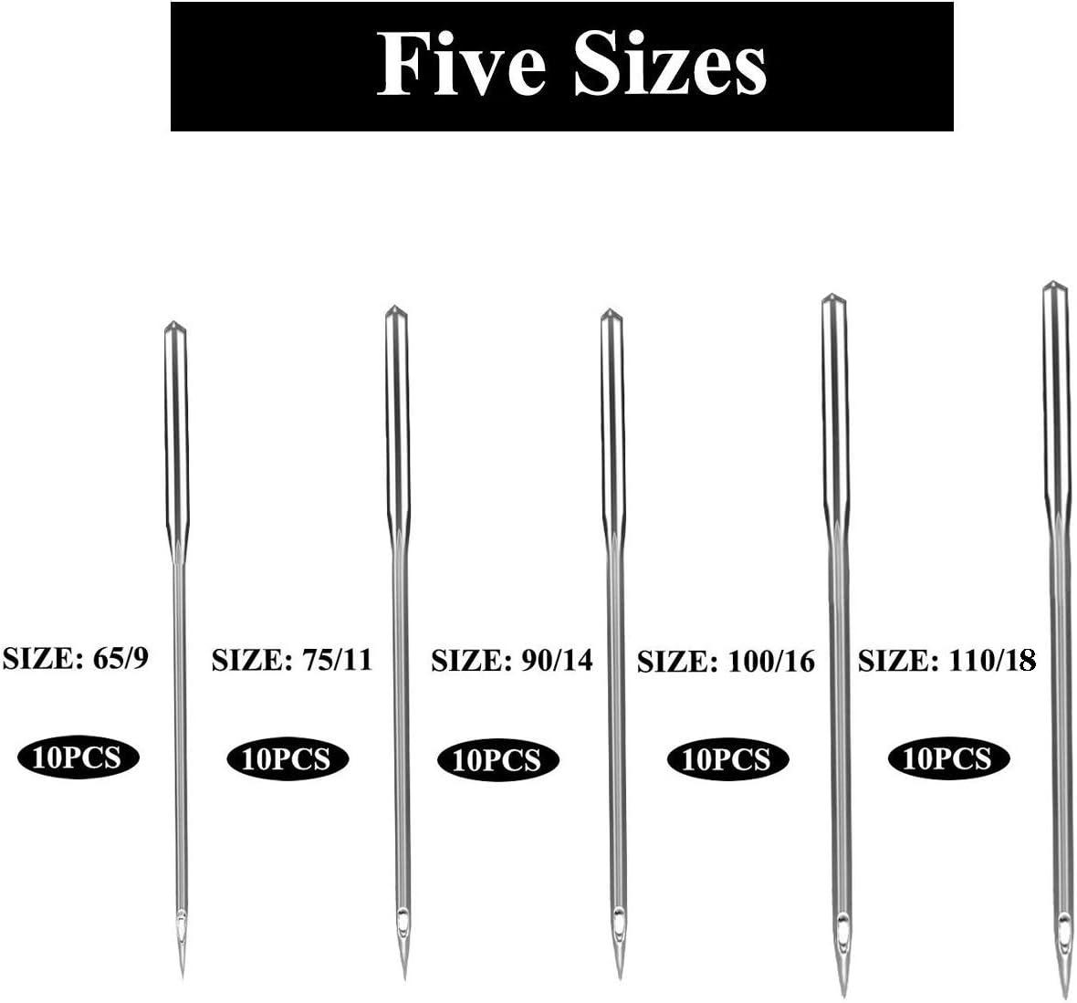 Sewing Machine Needles, 10 PCS Universal Sewing Machine Needle, for Singer,  Brother, Janome, Varmax, Size HAX1 100/16