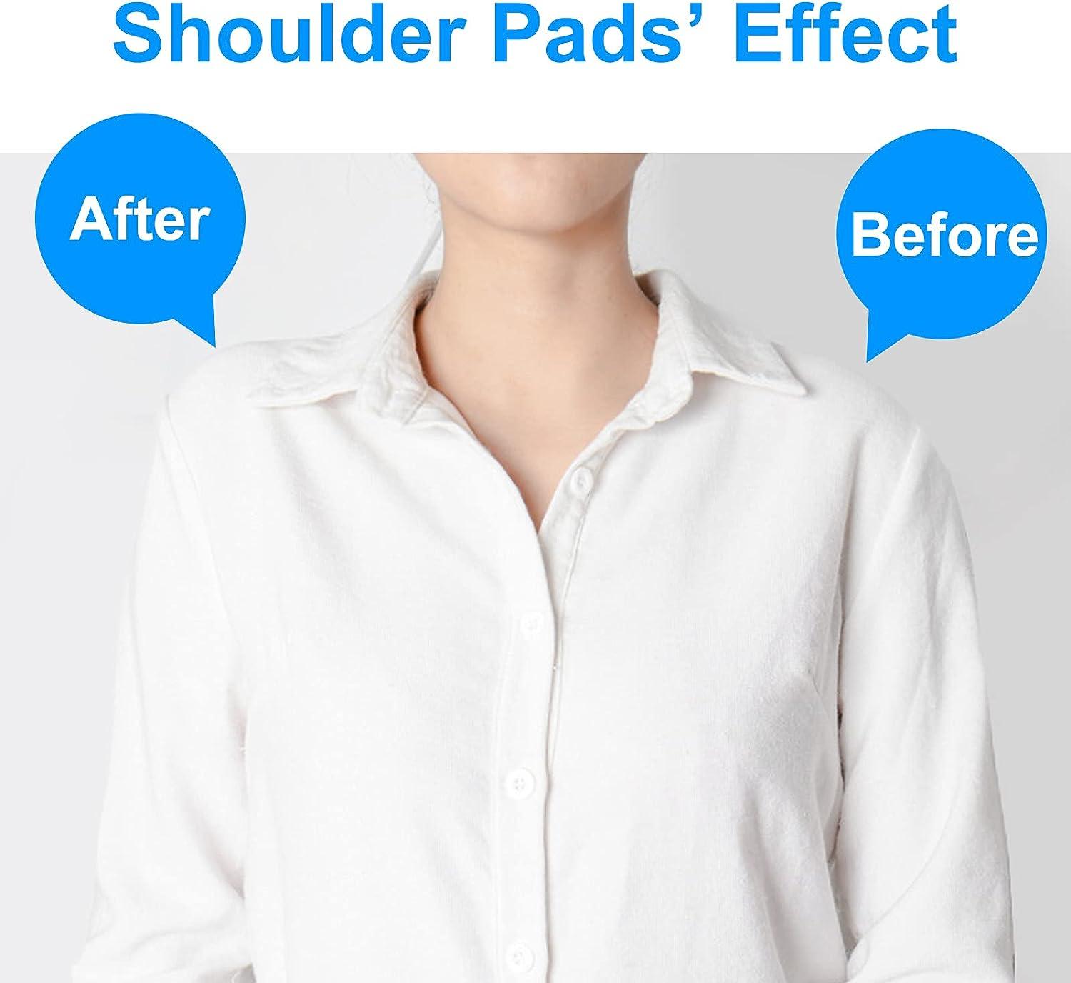 2 Pairs Shoulder Pads for Womens Clothing Silicone Shoulder Pads for Dresses  Pads Shoulder Soft Reusable Shoulder Push-Up Pads Enhancer Shoulder Pads  Height Enhancer(Transparent & Skin)