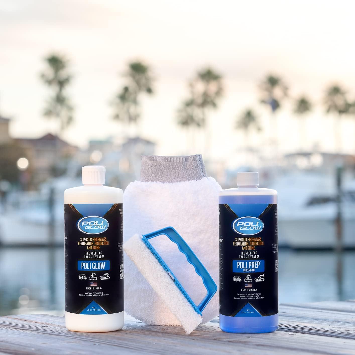Poli Glow Basic Kit Complete Fiberglass Restorer for Boats and RVs