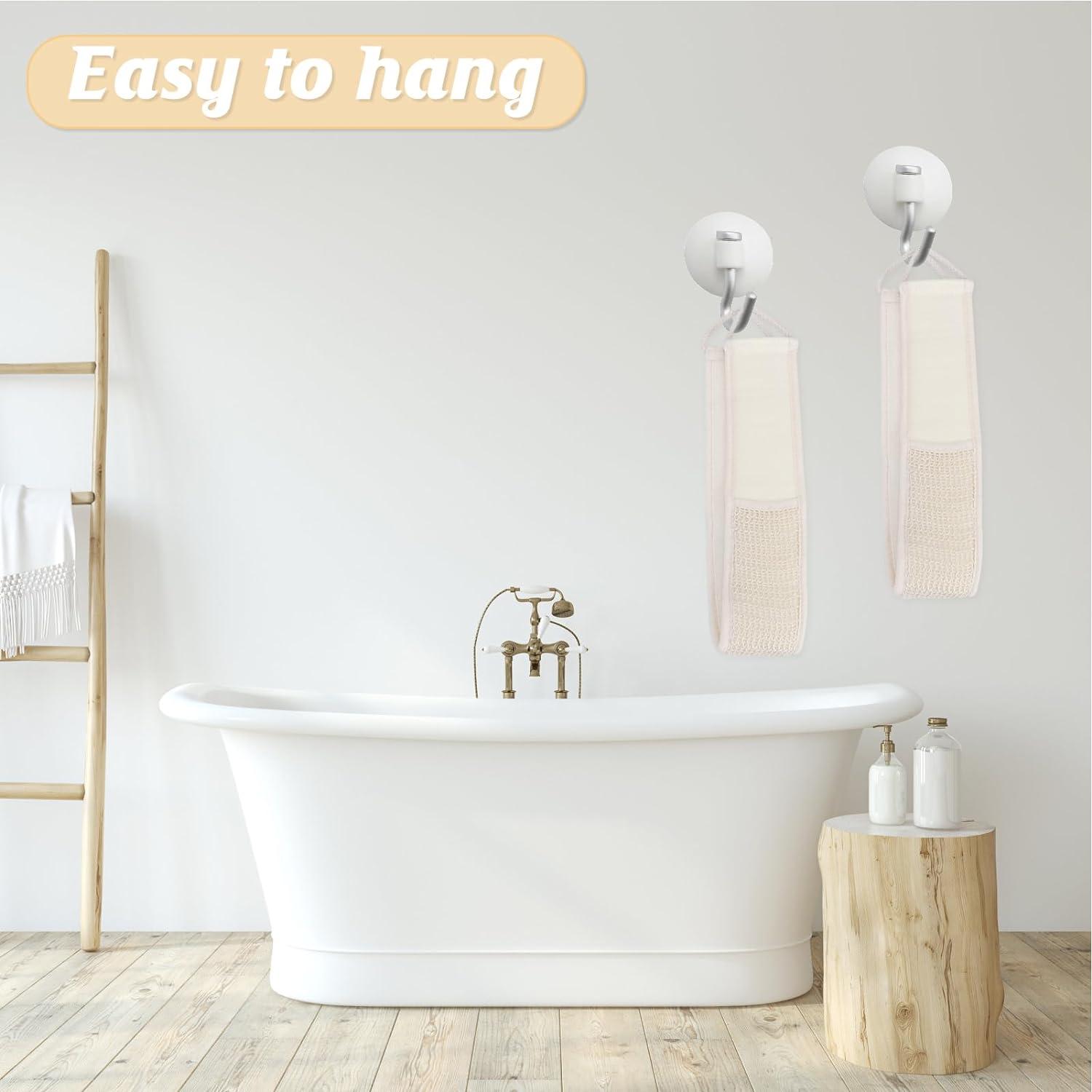 2 Pcs Back Scrubber for Shower New Deep Exfoliating Loofah Back