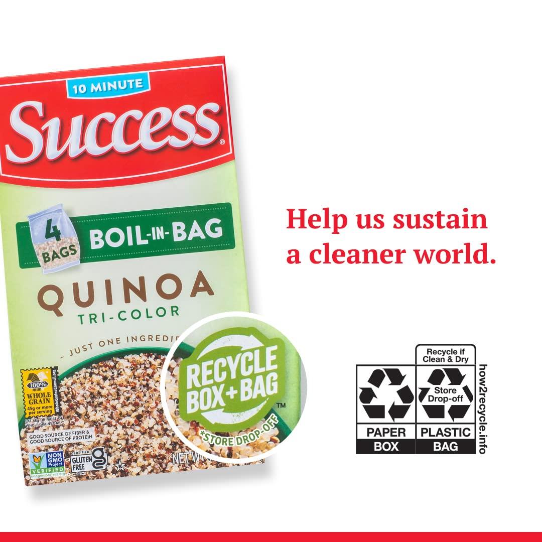 Success Boil-In-Bag Quinoa, Quick Tri-Color Quinoa, 12-Ounce Box Quick  Tri-Color Quinoa 12 Ounce (Pack of 1)