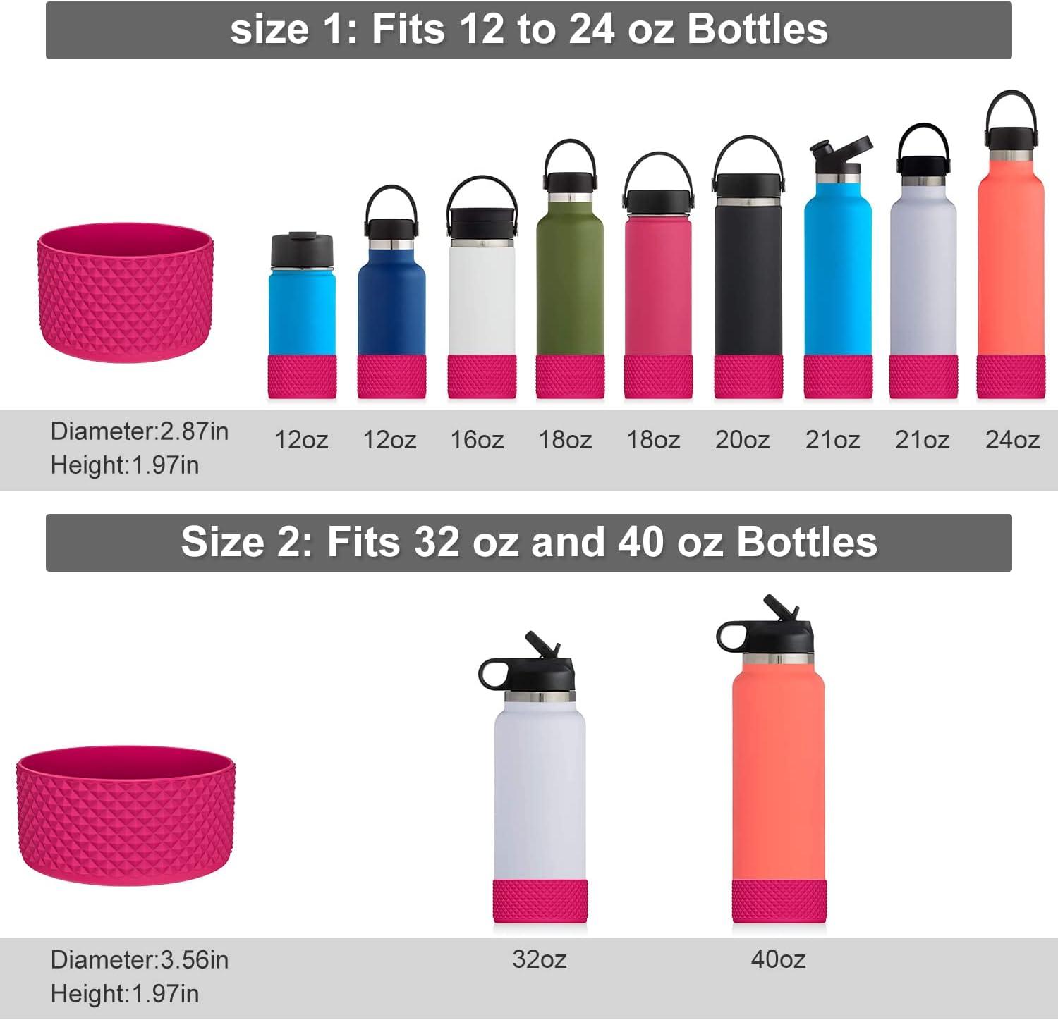 Affute Diamond Silicone Boot for Hydroflask Water Bottle and Other  Stainless Steel Bottles 12 18 21 22 24 32 40 oz 12-24oz Snapper