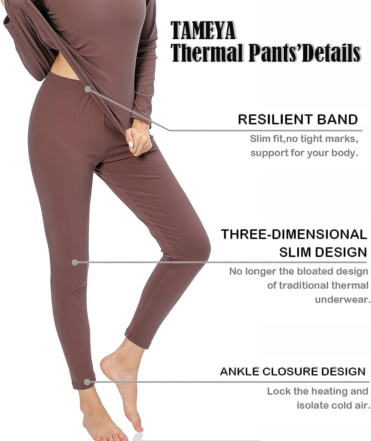 Thermal Underwear Set Long Johns Base Layer Top& Bottom Soft