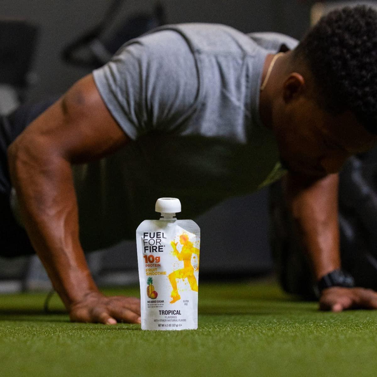 Fuel for Fire Protein Smoothie Squeeze Pouch Tropical (24Pack