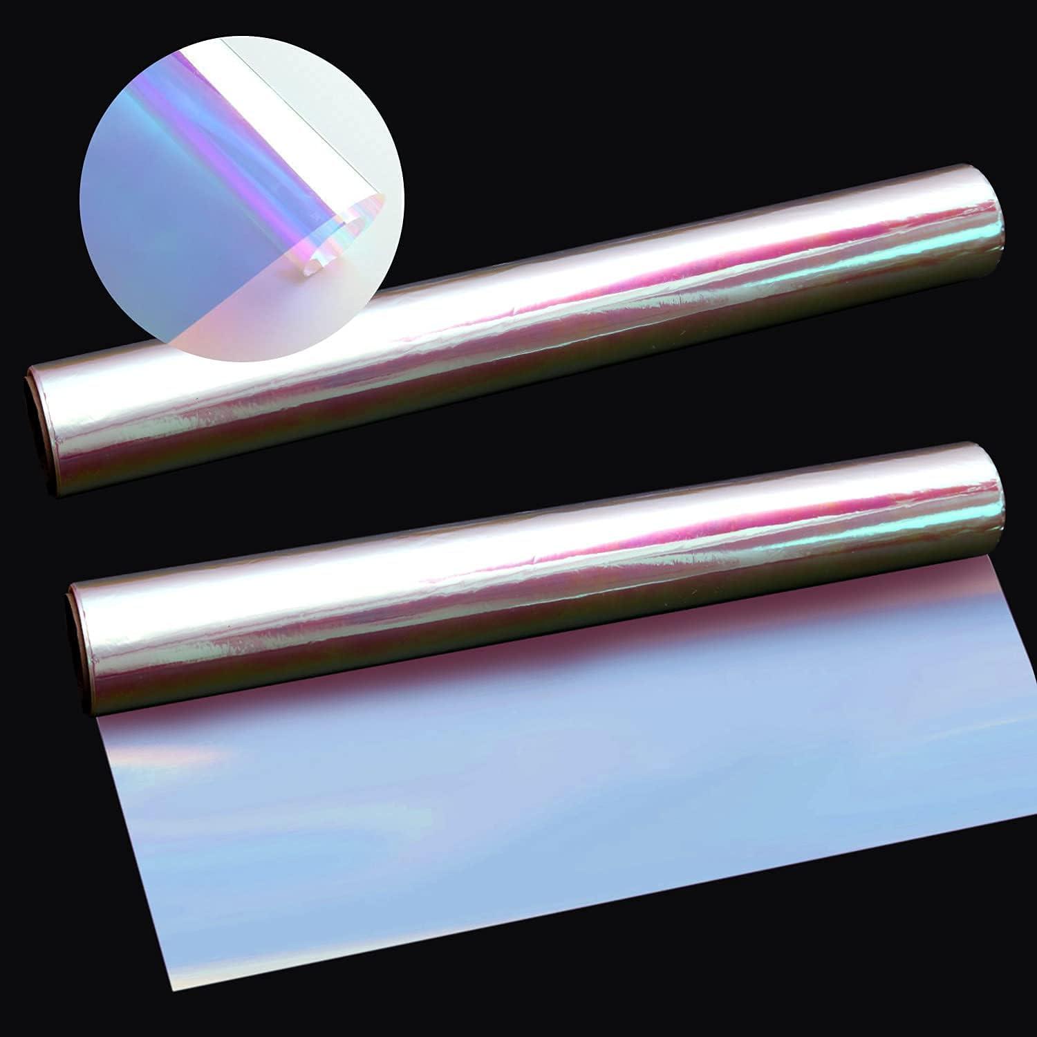 MAOUYWIEE 1 Roll Iridescent Cellophane Roll Iridescent Wrapping Paper  Cellophane Wrap for Gift Baskets Iridescent Film Halloween Christmas DIY  Wrapping Decoration Supplies (Pink,31.5 inchX50 Feet)