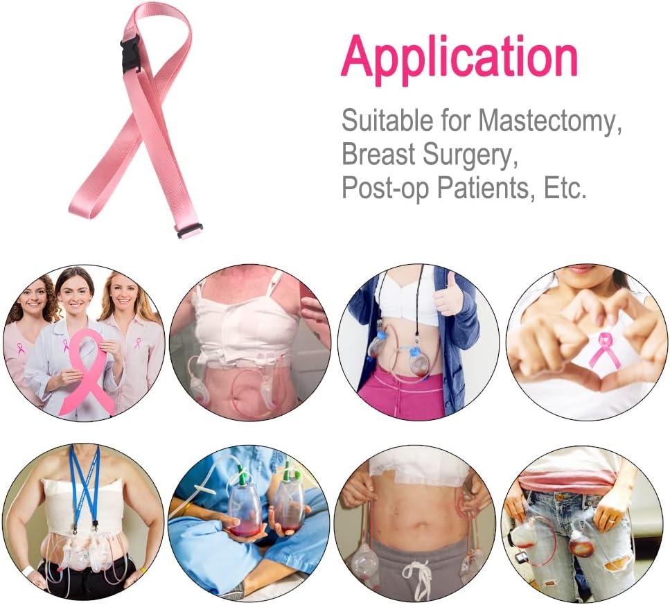 2 Pack Shower Lanyard for Mastectomy Drain Holder JP Drainage/Breast