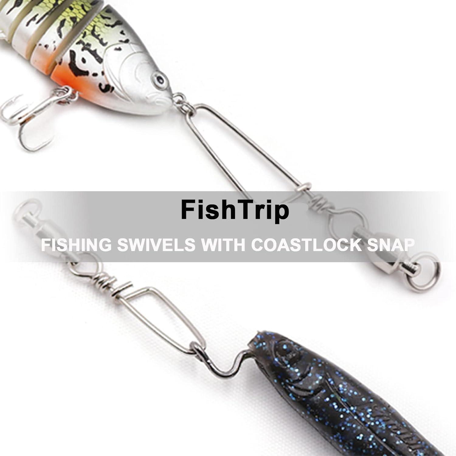 Fishing Snap Swivels Duo Lock Ball Bearing Swivel Stainless Steel Fast Snap Clip - View #3
