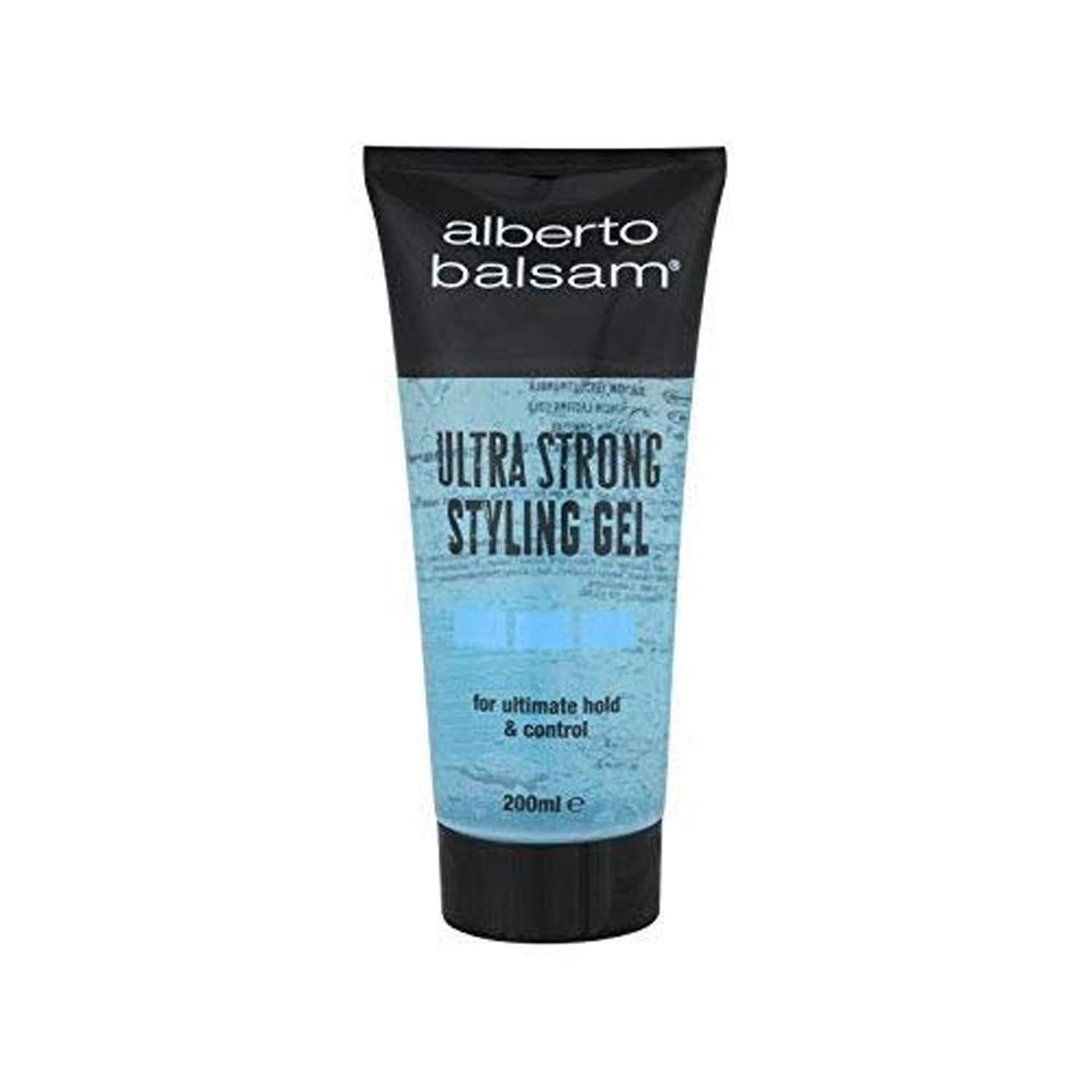 Alberto Balsam Ultra Strong Gel 200ml LongLasting Hold for Hair Styling