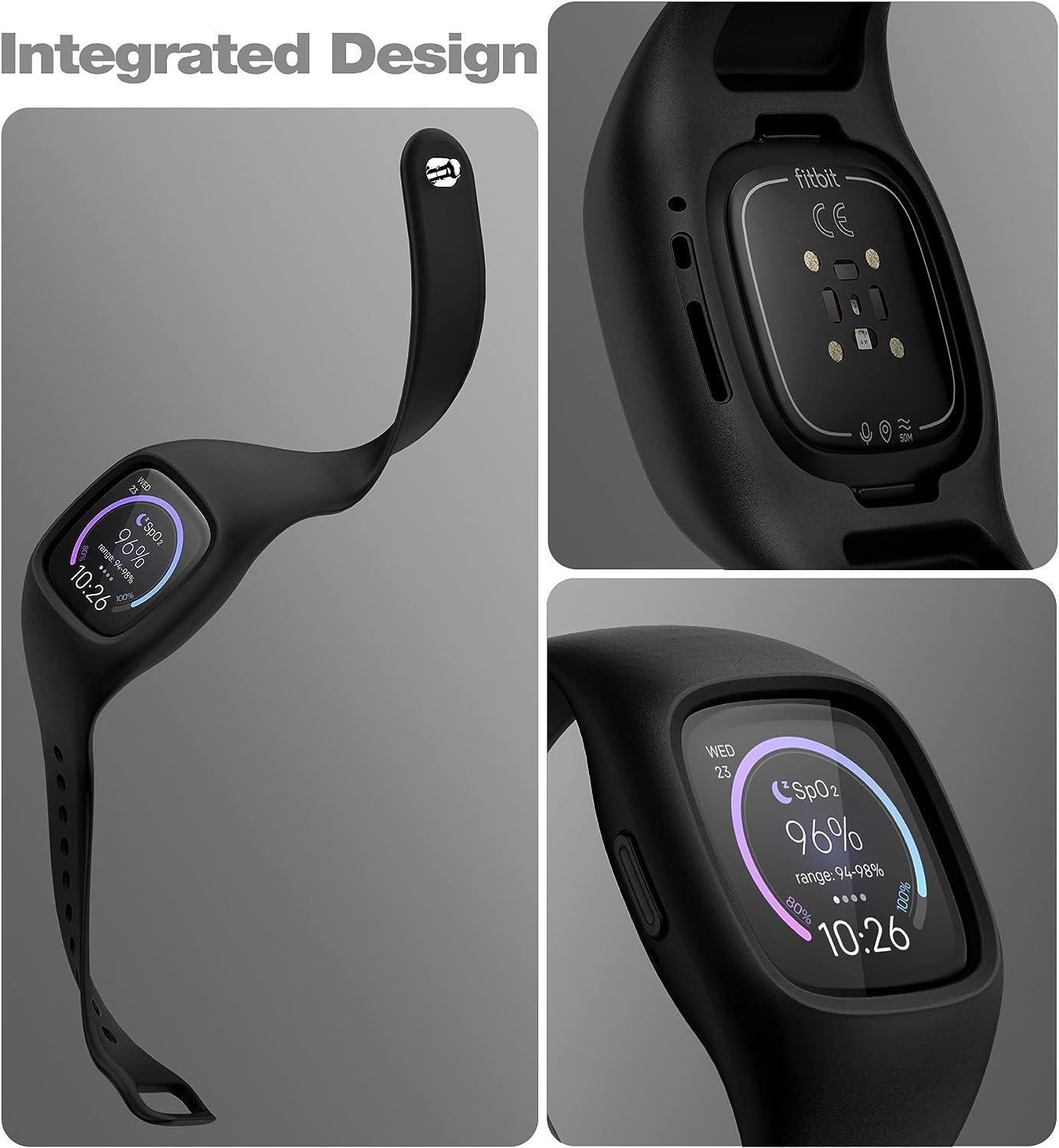 FunBand Cinturino Compatibile per Fitbit Versa 3 / Fitbit Versa 4 / Fitbit Sense/Fitbit Sense 2, Cinturino Sostitutivo in Silicone Sportivo Morbido Cinturino Cinturino per Fitbit Versa 3 / Versa 4