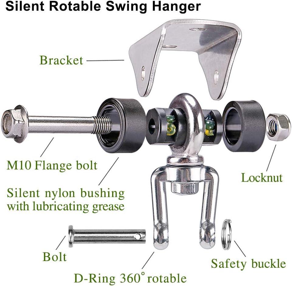Super Silent, No Squeaking, Permanent Antirust 360 Swivel Swing Hanger
