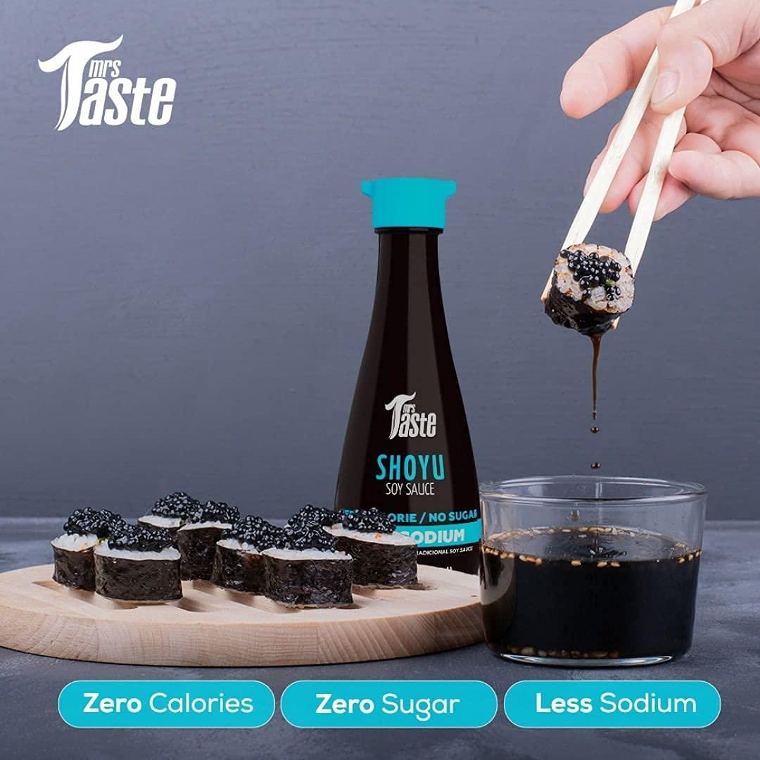 Mrs Taste Sugar Free Soy Sauce, Zero Calories, Low Sodium, Zero Sugar