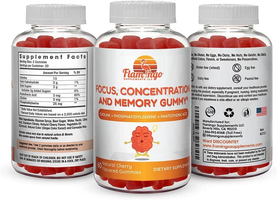 Nootropic Gummy Complex Choline Supplement with Phosphatidylserine