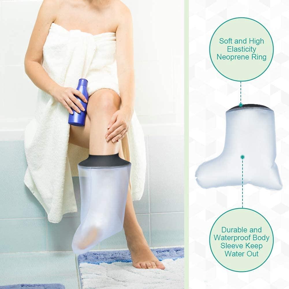 Adult Foot Cast Cover for Shower and Bath Waterproof Shower Bandage and