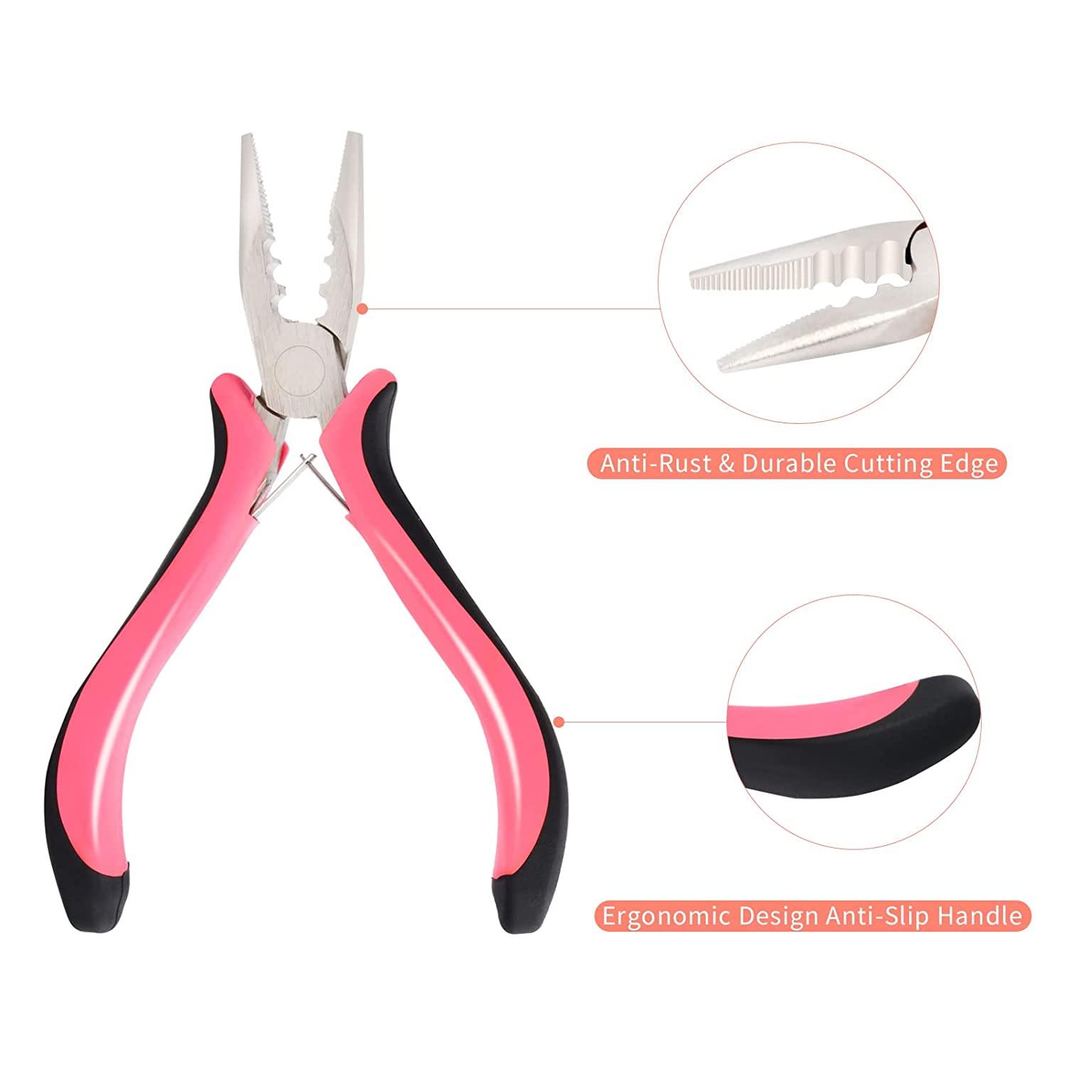 Hair Extension & Beading Removal Pliers, Hair Extensions Pliers for Micro  Link Beads 