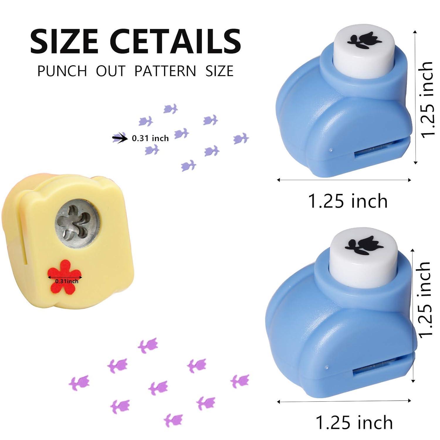 12pcs Craft Hole Punch Shapes Set Small Paper Puncher for Kids Single  Crafting Scrapbook Punches Star Butterfly Leaf Christmas Tree.Heart Tag  stamp Cards Mini Cutter Nail Arts crafts Punchers Supplies