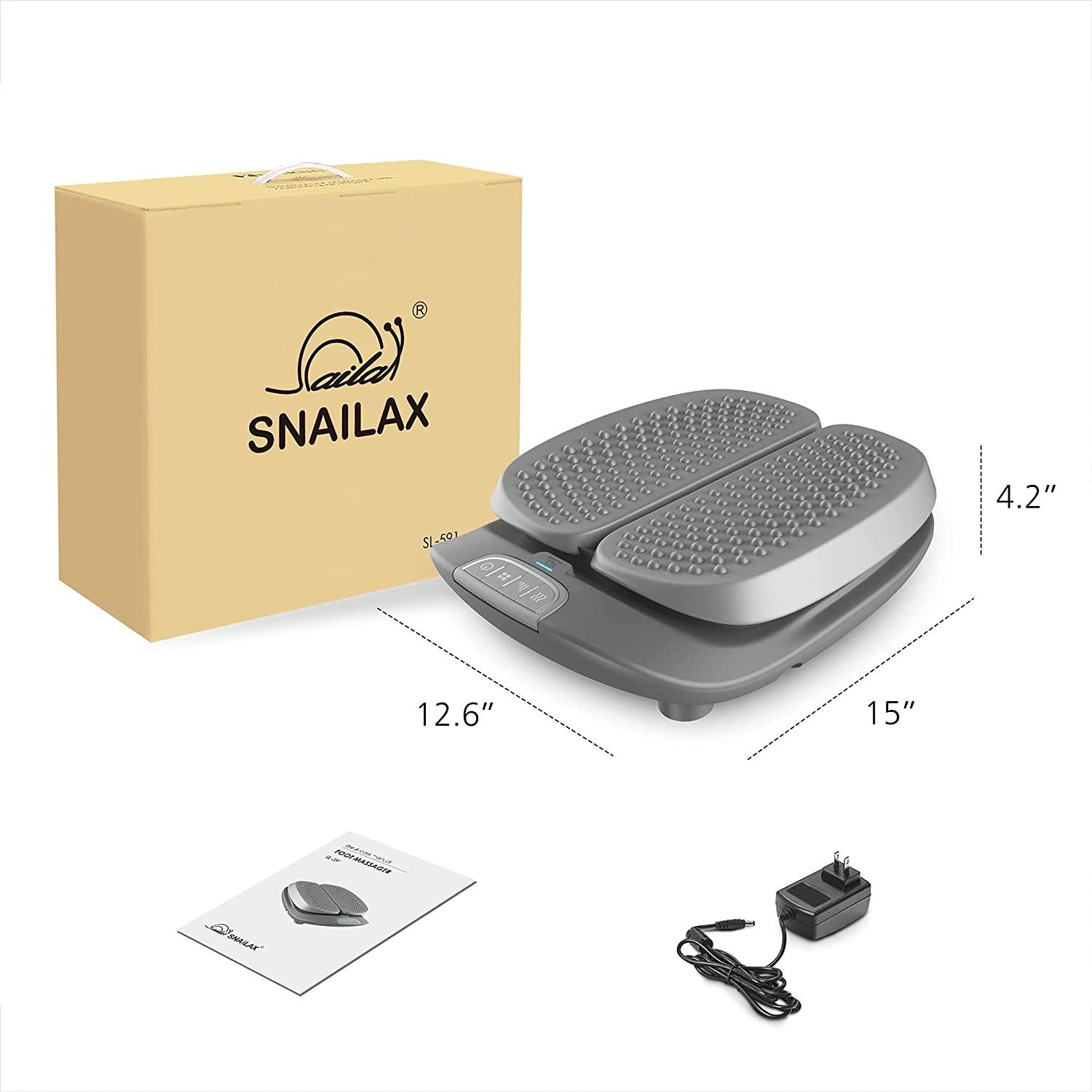 SNAILAX Vibration Foot Massager with Heat Remote Control, Adjustable Speed, Plantar Fasciitis
