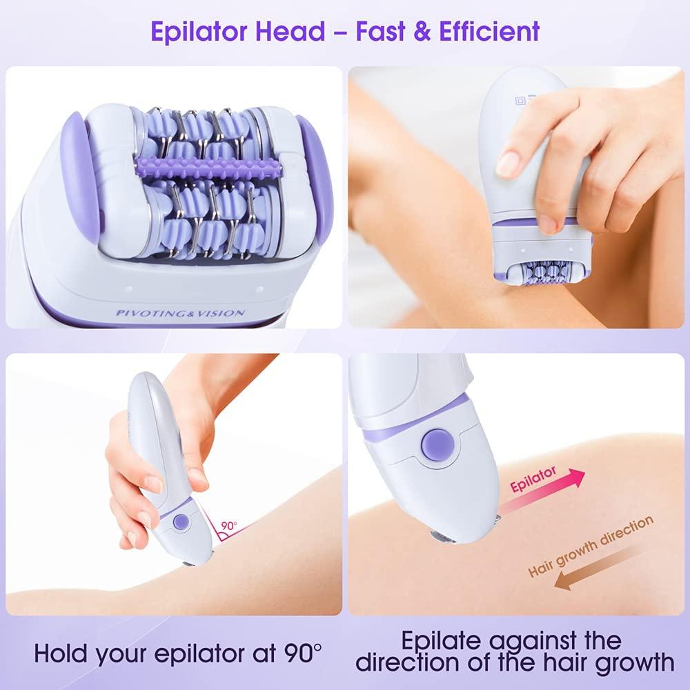Epilator for Women 2 in 1 Hair Removal Epilator with Epilator