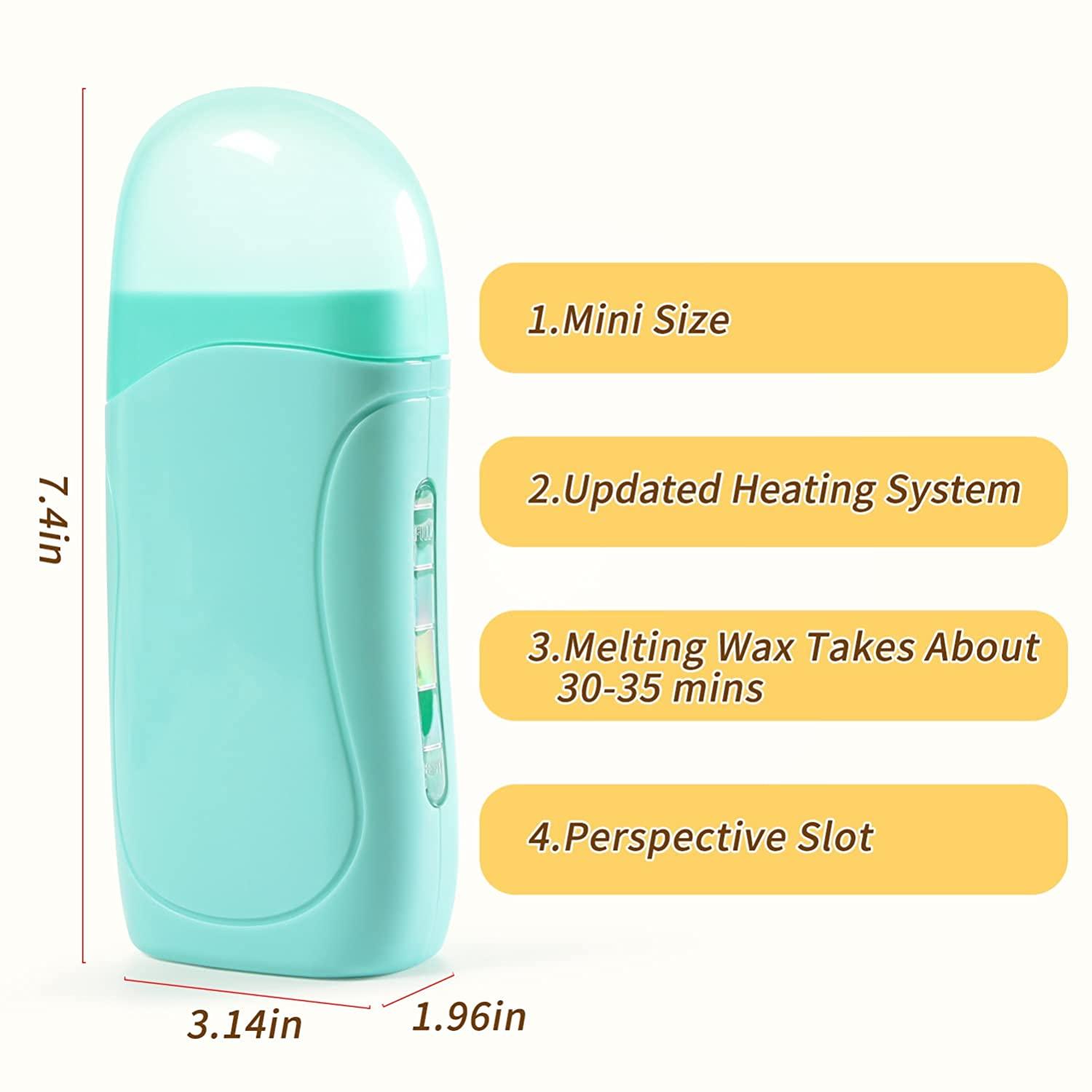 Honey Roll On Waxing Kit,Beth lee Hair Removal Roll On Wax Warmer with 2 Honey Wax Cartridge