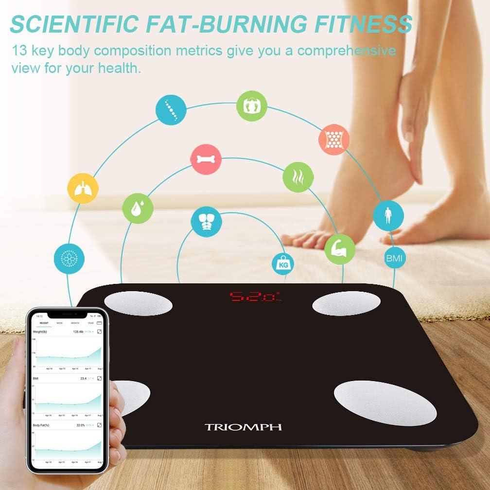 Triomph Smart Scale, Body Fat Scale with iOS and Android App Digital
