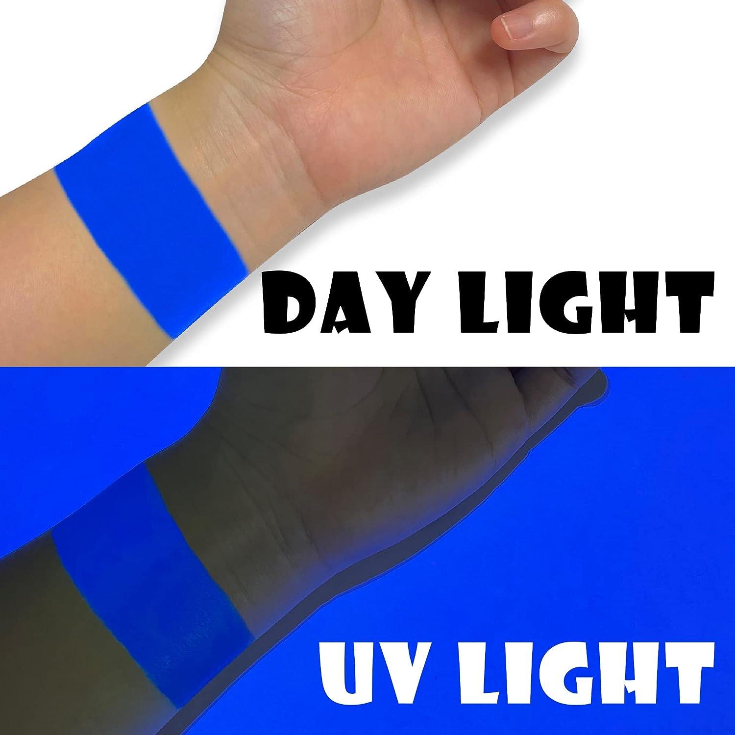 Wismee UV Neon Blue Face Paint Stick for Halloween Special Effect NonToxic Oil Based Body