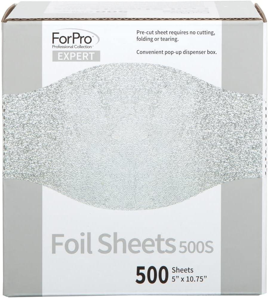 ForPro Embossed Foil Sheets 500S, Aluminum Foil, Pop-Up Dispenser, for Hair  Color Application and Highlighting Services, Food Safe, 5 W x 10.75 L, 500  Count 500 Count (Pack of 1)