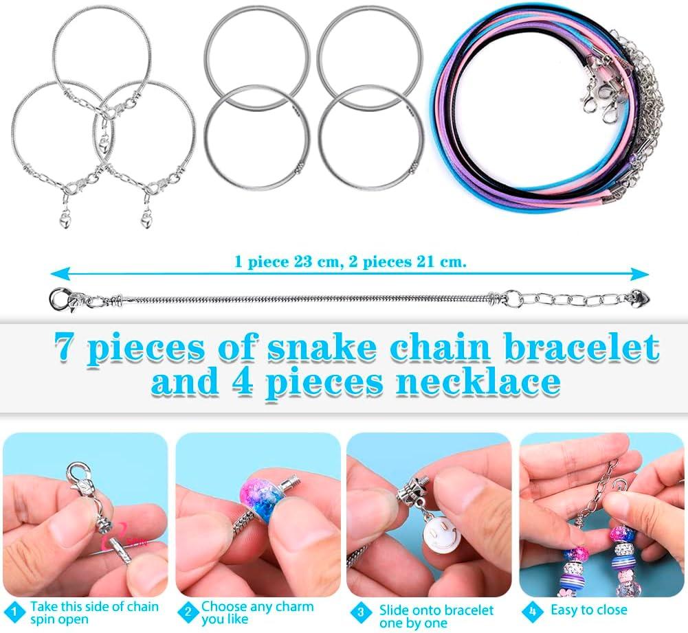  12 Pcs Snake Chain Bracelets for Jewelry Making