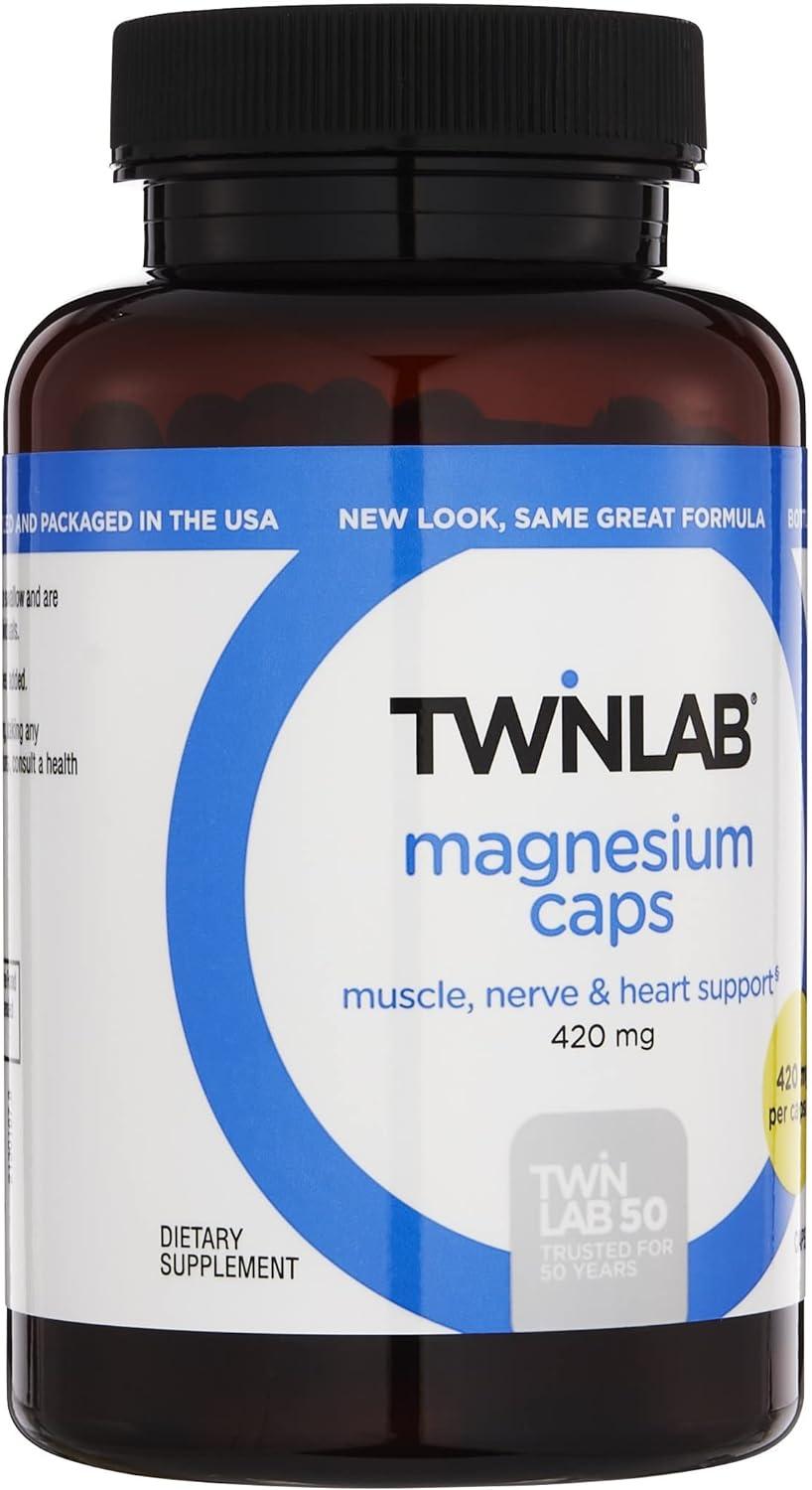 Twinlab Magnesium Capsules 420 milligrams 100 Capsules