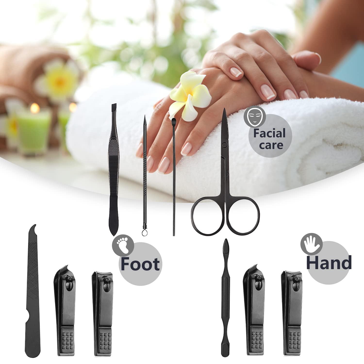 Manicure Set 8 in 1 Nail Clipper Set,RedFlow Nail Clippers,Fingernail