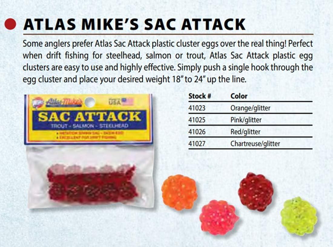 Atlas Mike's Sac Attack Fishing Bait Eggs Orange
