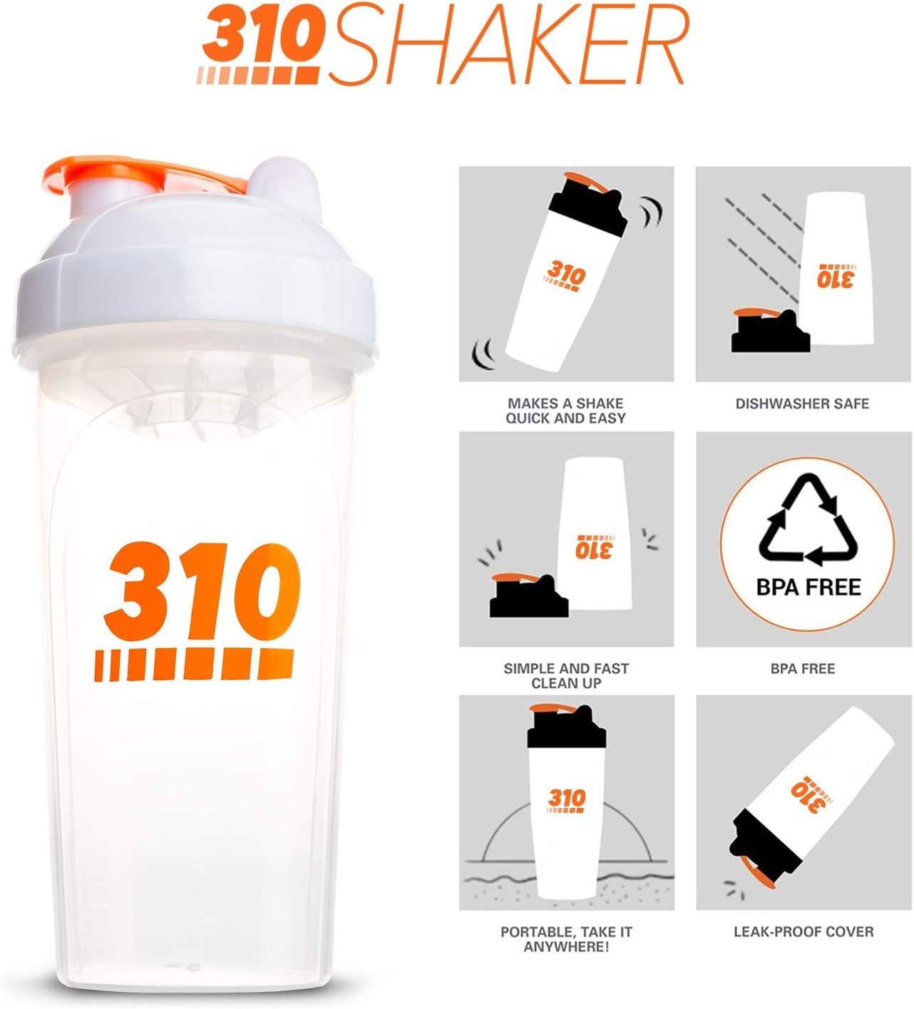 310 Nutrition Protein Shaker Bottle Meal Replacement Blender Cup