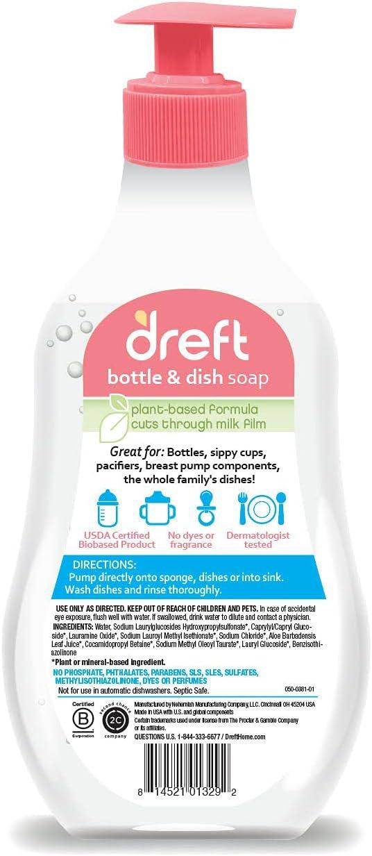 3-Pack Dreft Baby Bottle & Dish Soap, Removes Milk Film & Odor