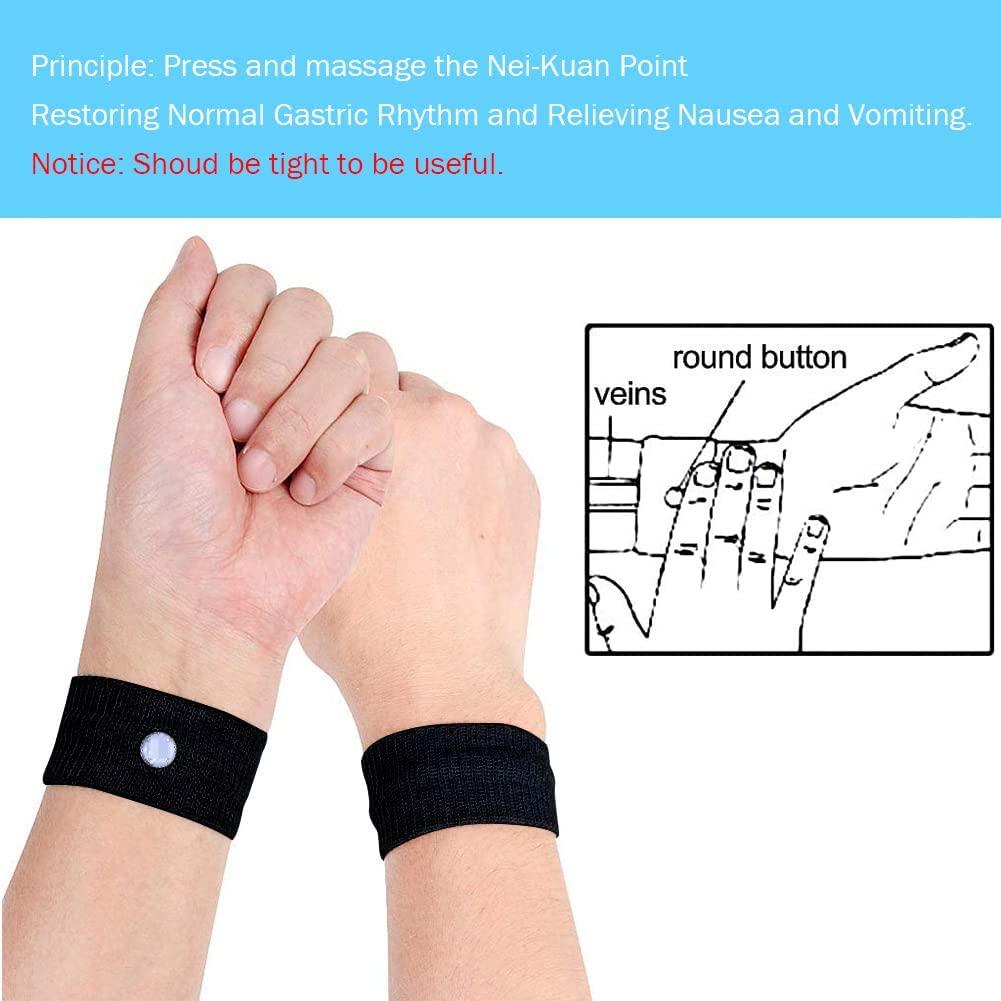 4 Pcs Motion Sickness Bracelets Bands Sickness Adult Adjustable Acupressure  Wristband Headache Relief Anxiety Relief Waterproof
